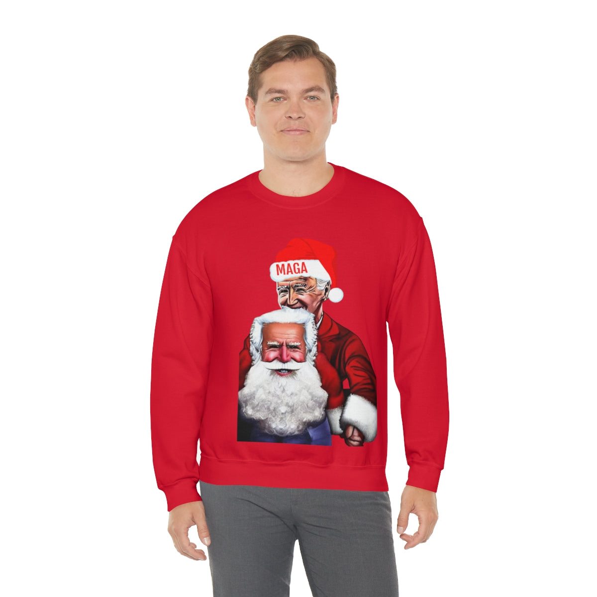 MAGA Santa Joe Biden Funny Christmas Sweater - Santaland