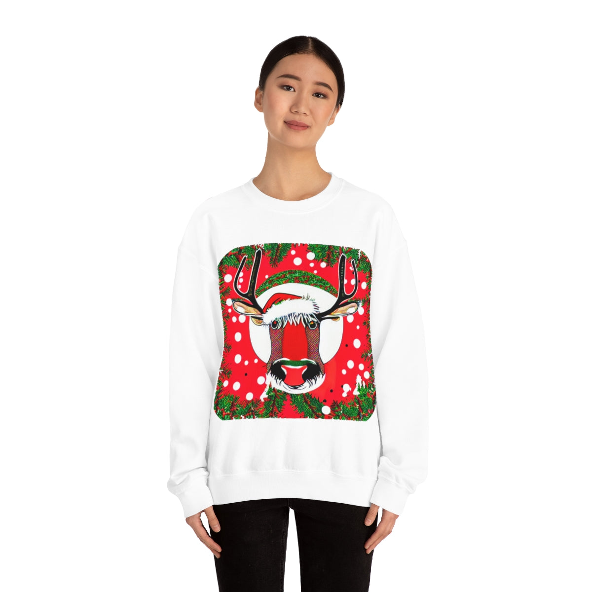 Trippy Reindeer Christmas Sweater - Santaland