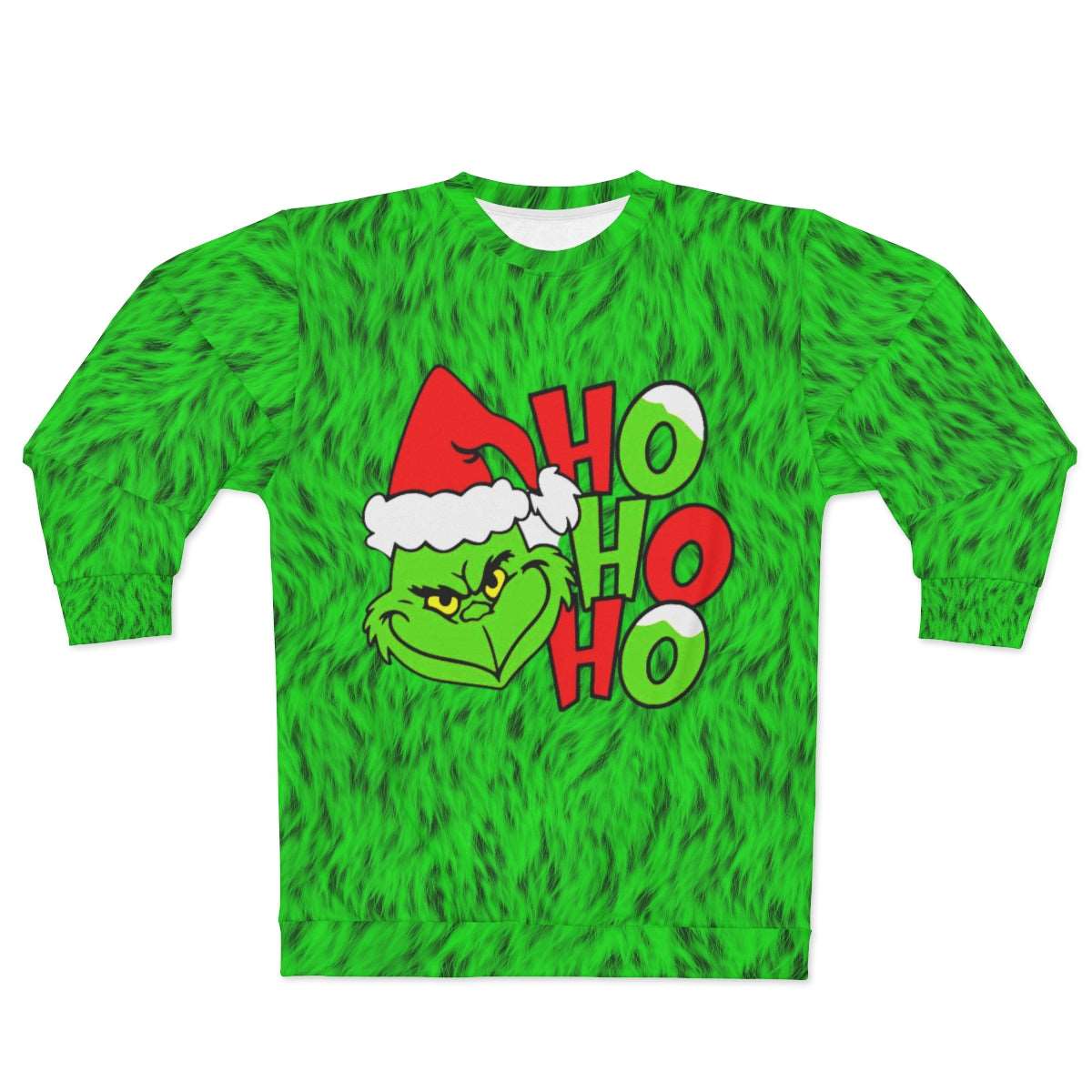 Realistic Grinch Fur Christmas Sweater - Santaland