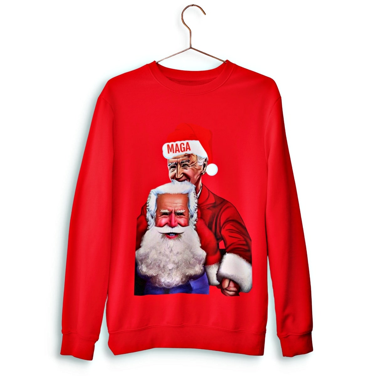 MAGA Santa Joe Biden Funny Christmas Sweater - Santaland