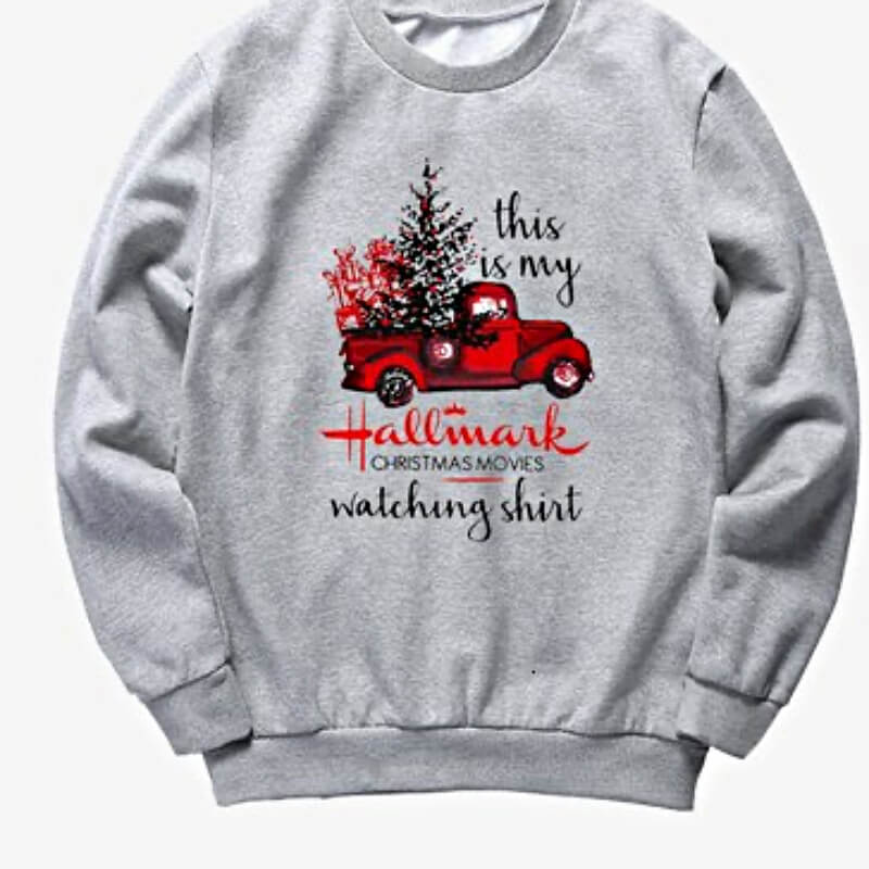 Womens Christmas sweater, grey - Thesantaland