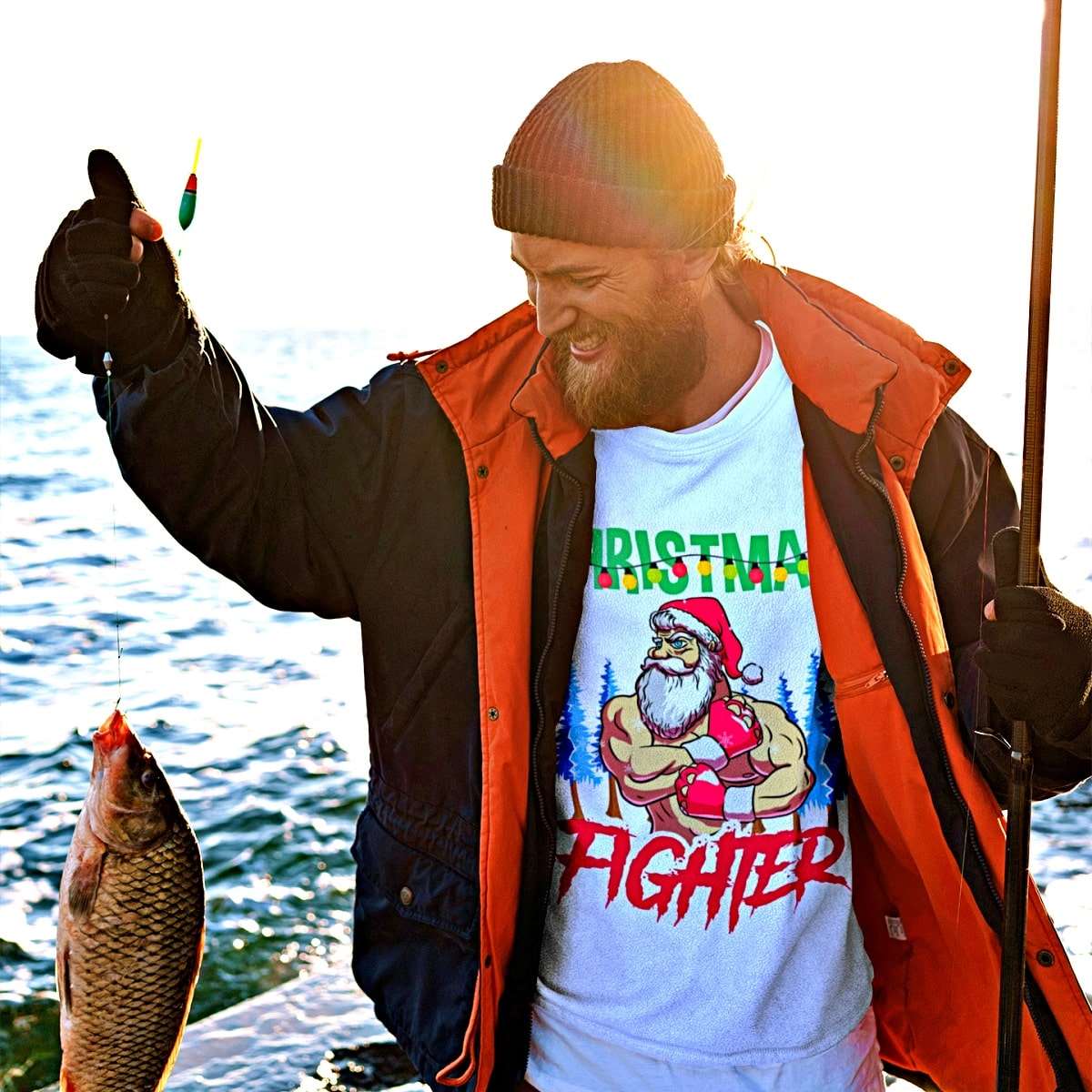 Christmas FIGHTER! Heavy Blend Christmas Sweater - Santaland