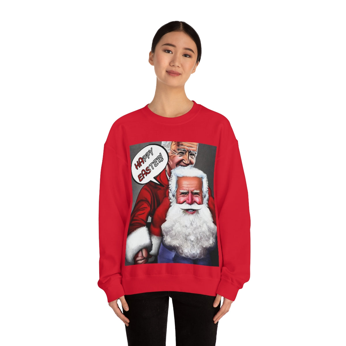 HAPPY EASTER Joe Biden Funny Christmas Sweater - Santaland