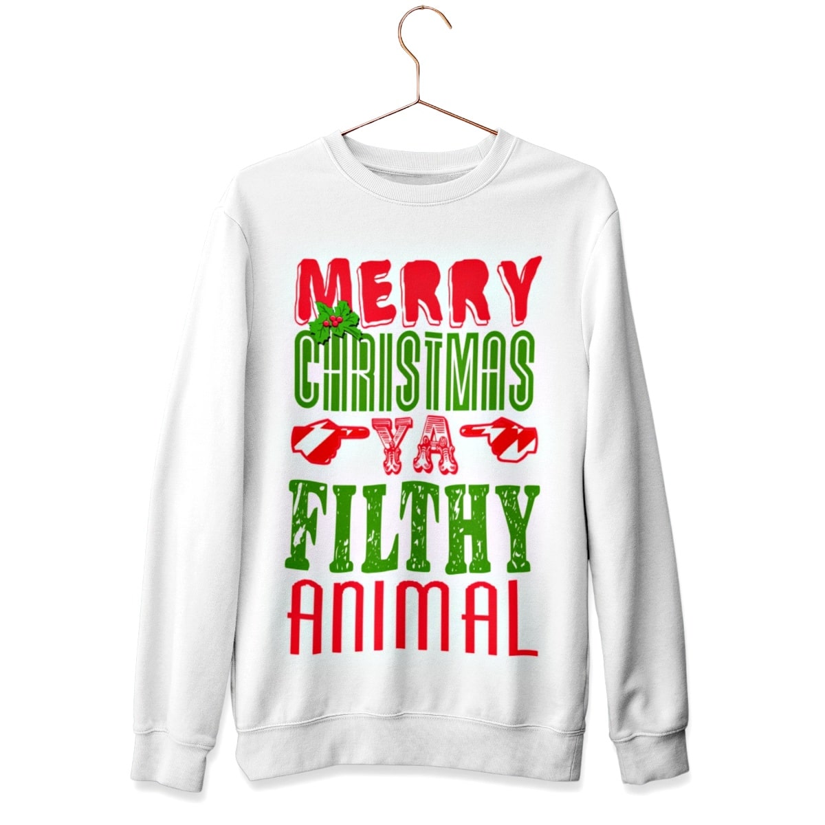 Merry Christmas Ya' Filthy Animal Christmas Sweater - Santaland