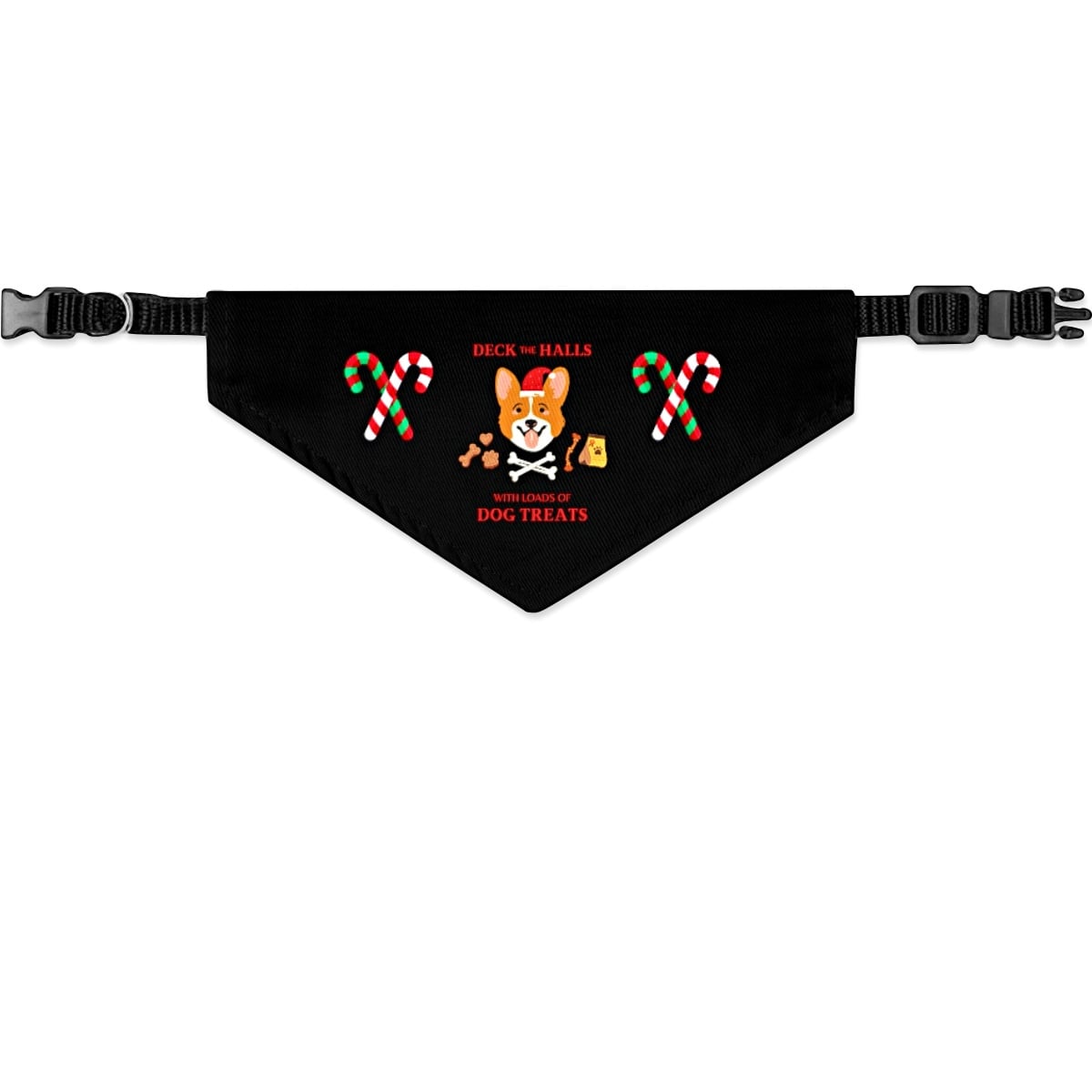 Christmas Pet Bandana Collar, Small - Santaland