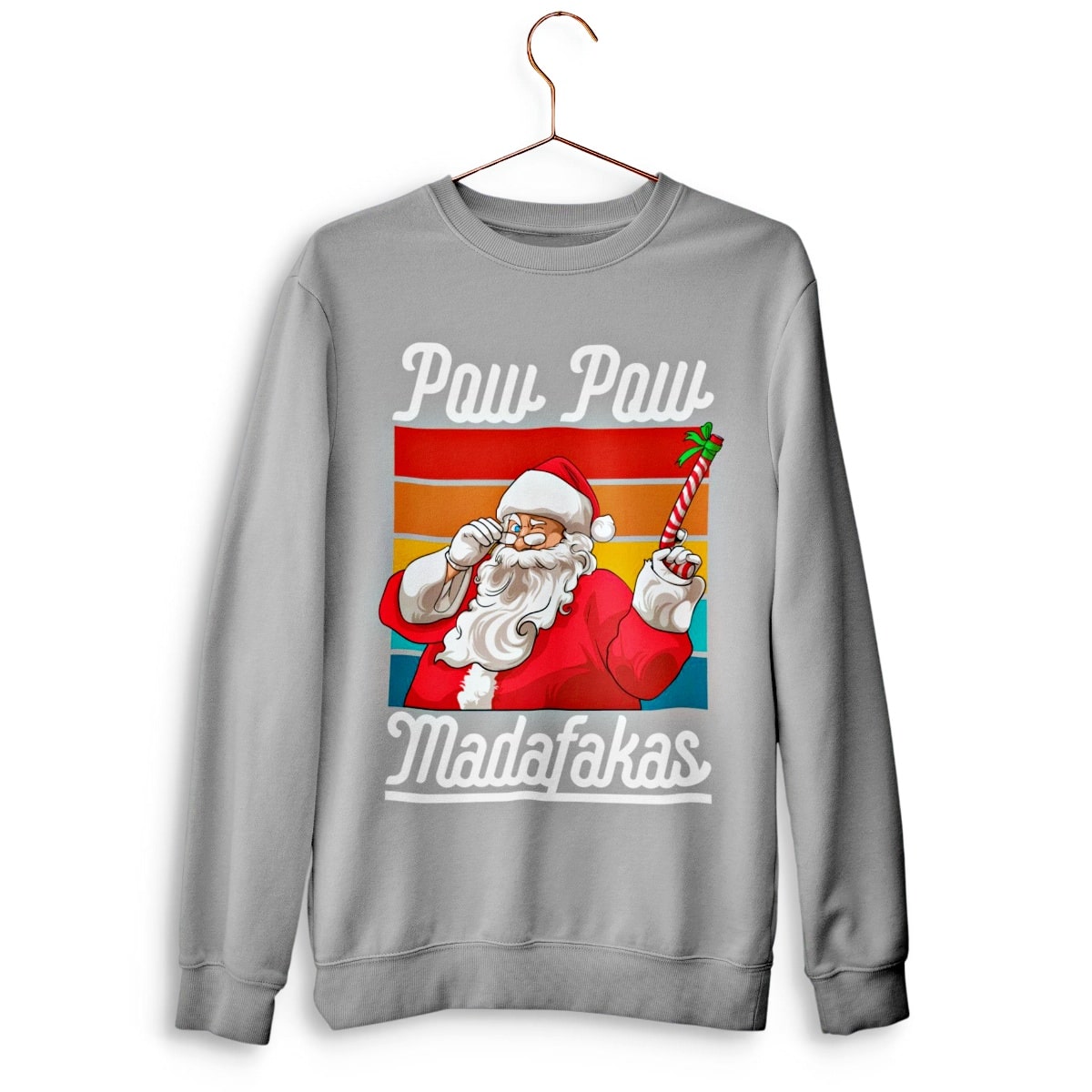 Pow Pow Madafakas Shootin' Santa Christmas Sweater - Santaland