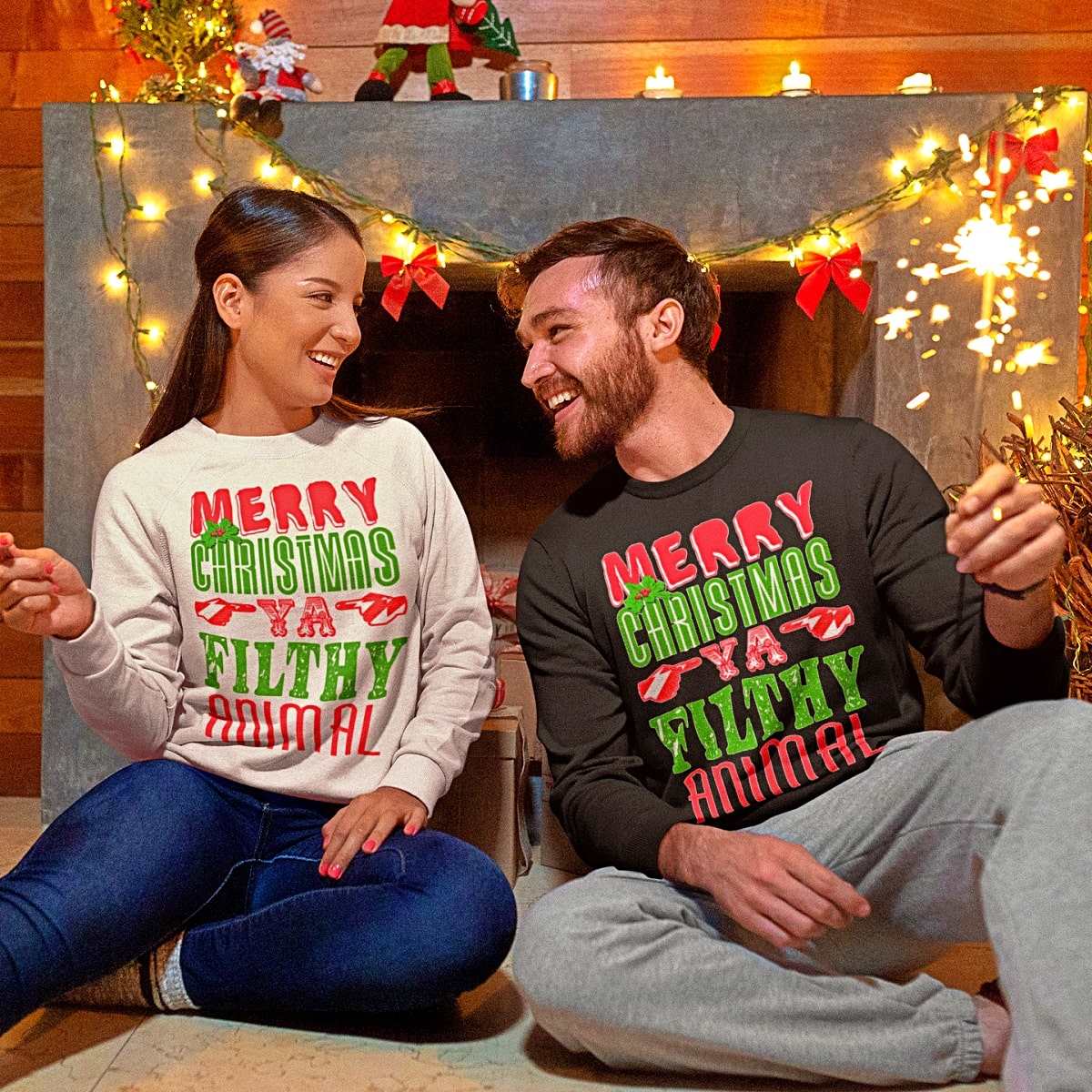 Merry Christmas Ya' Filthy Animal Christmas Sweater - Santaland