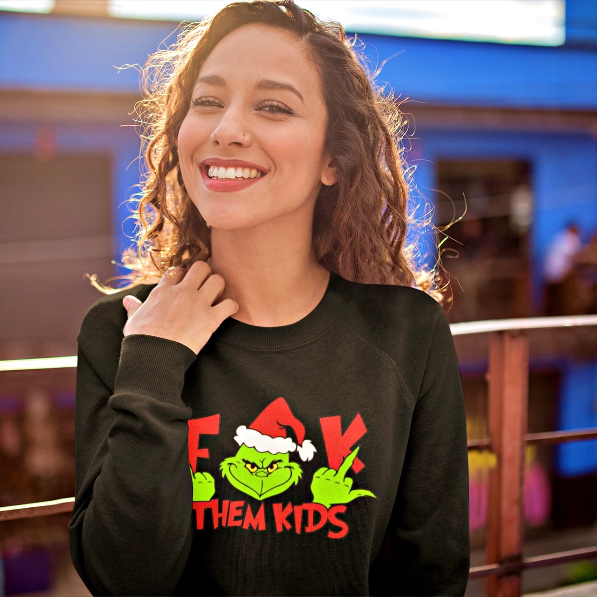 F**K Them Kids Ugly Christmas Sweater - Santaland