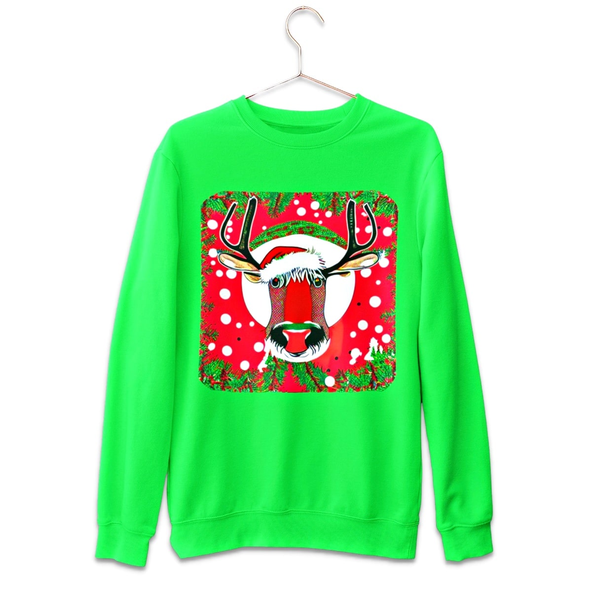 Trippy Reindeer Christmas Sweater - Santaland