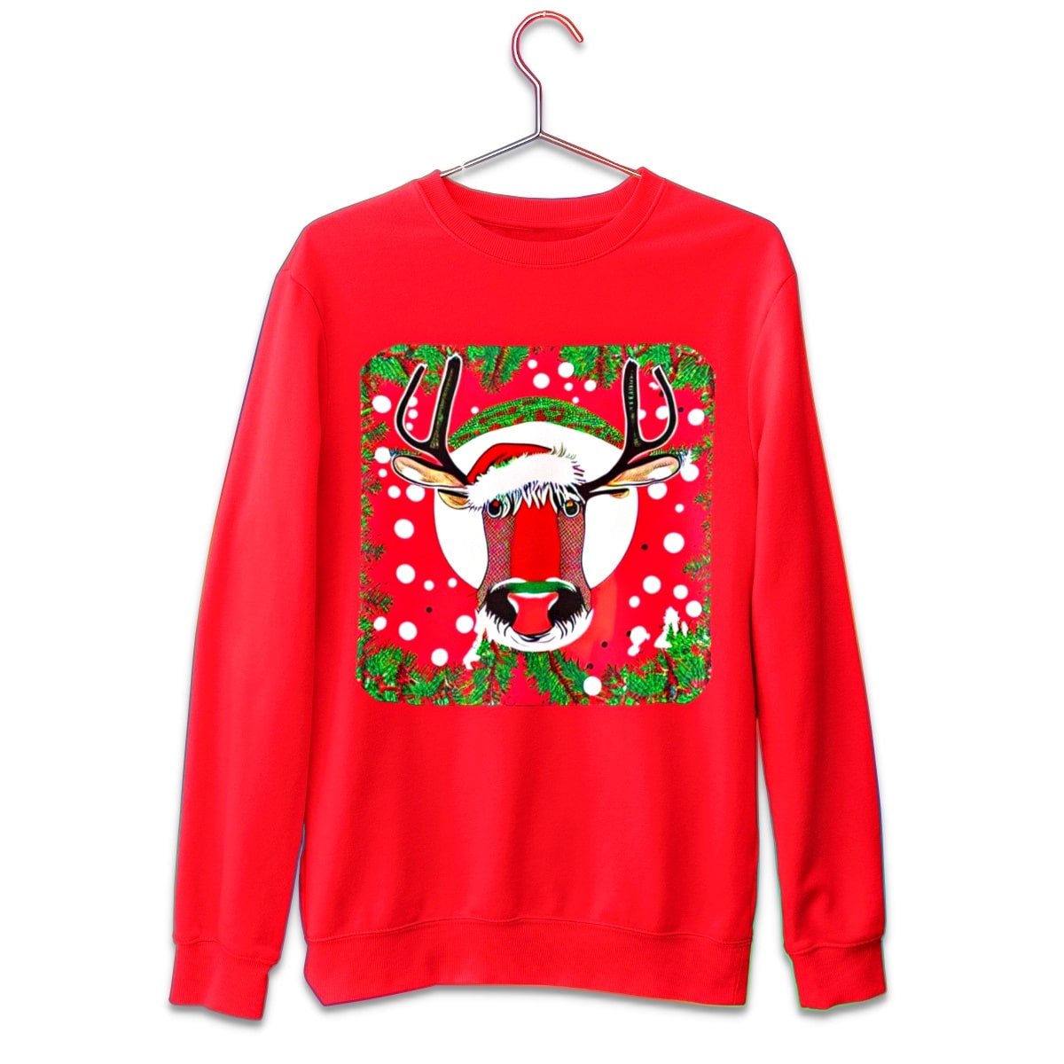 Trippy Reindeer Christmas Sweater - Santaland