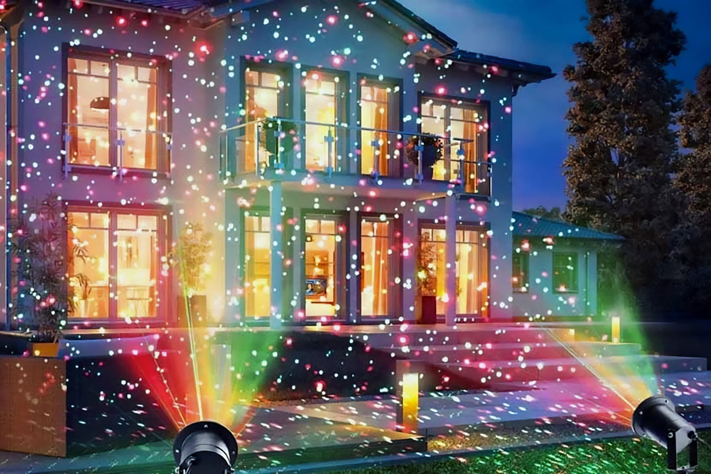 Solar Powered Outdoor Christmas Lights Projector - Santaland
