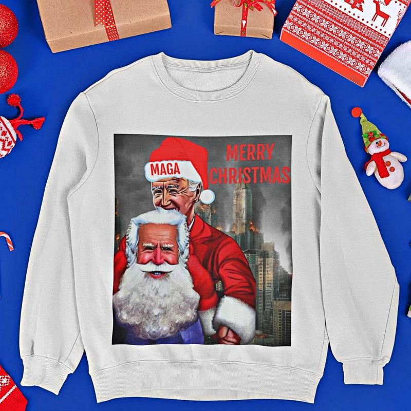 Joe Biden Destroying America Funny Christmas Sweater