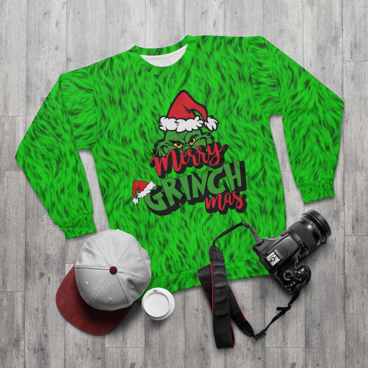 Merry Grinchmas Ugly Christmas Sweater - Santaland