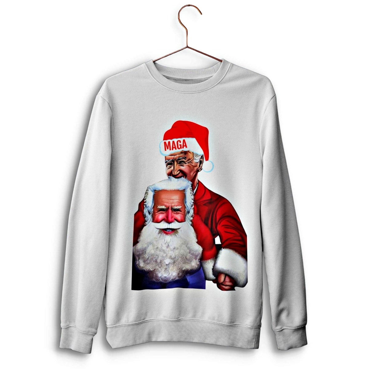 MAGA Santa Joe Biden Funny Christmas Sweater - Santaland