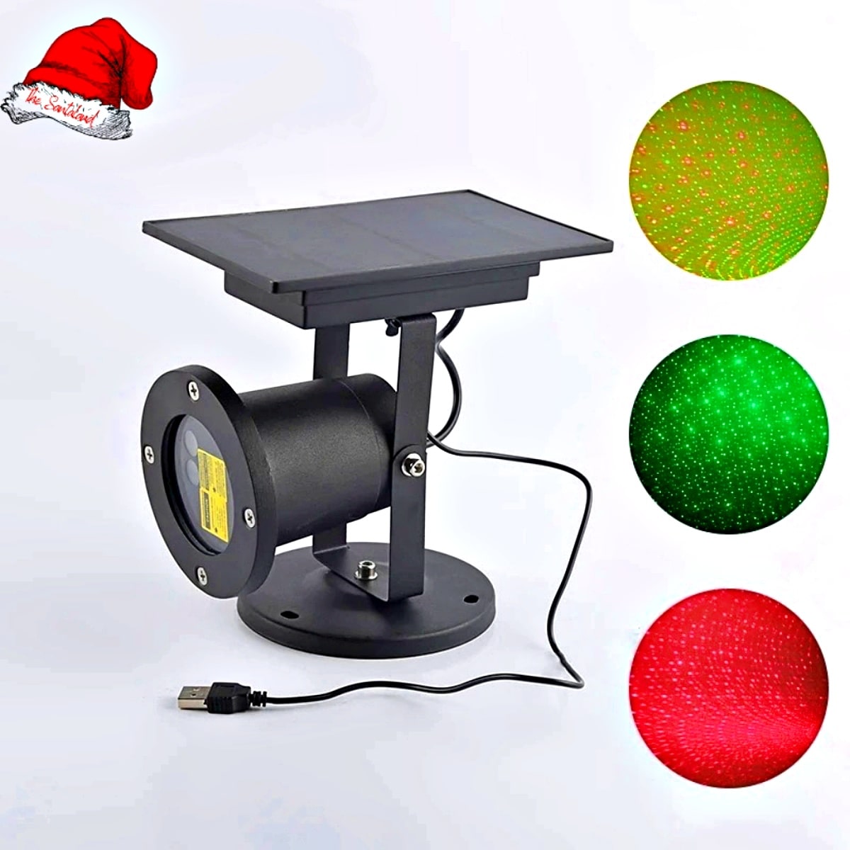 Solar powered Christmas Lights Projector - Santaland