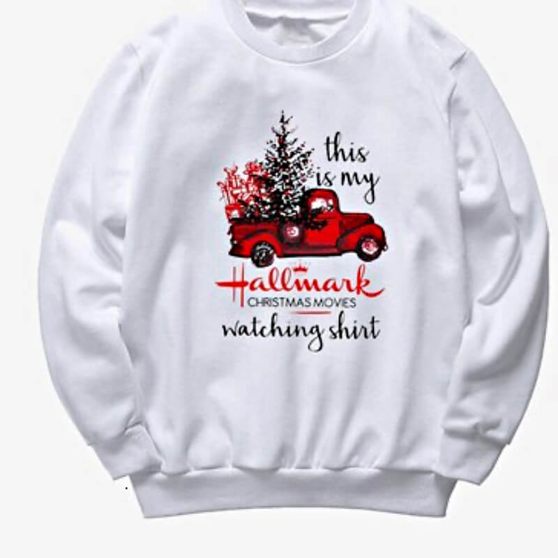 Womens Christmas sweater, white - Thesantaland