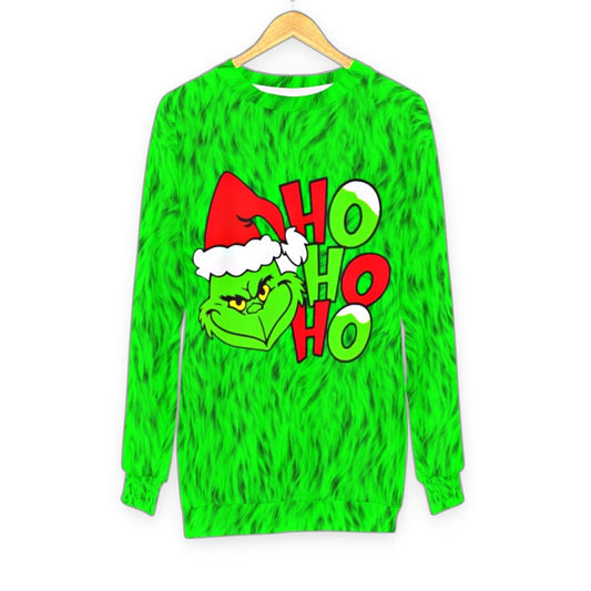 Realistic Grinch Fur Christmas Sweater - Santaland