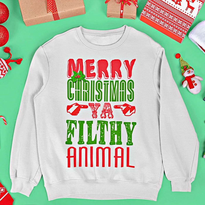 Merry Christmas Ya' Filthy Animal Christmas Sweater - Santaland