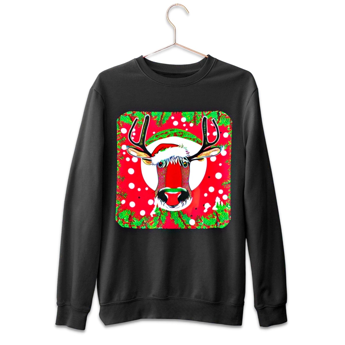 Trippy Reindeer Christmas Sweater - Santaland