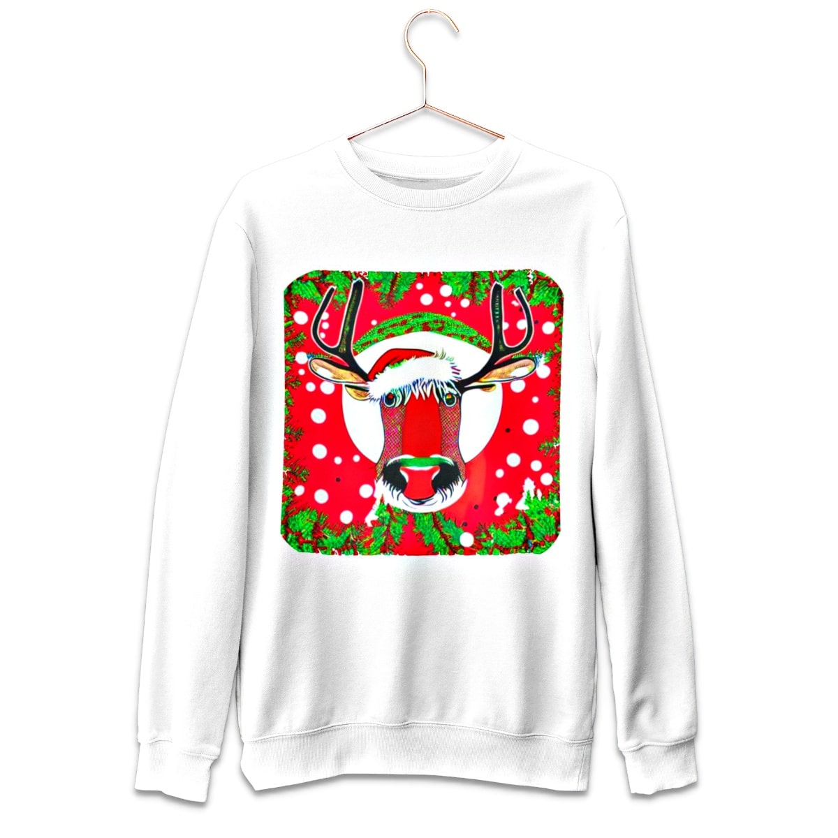 Trippy Reindeer Christmas Sweater - Santaland